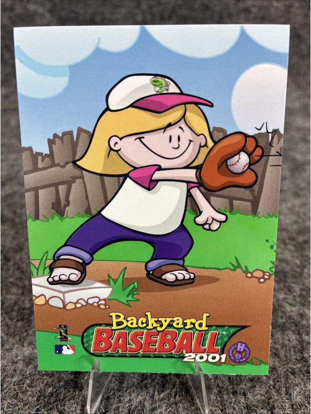 2000 Pacific Backyard Baseball 2001 Annie Frazier card